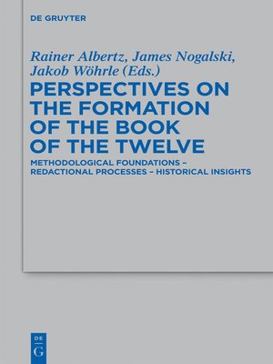 cover image of Perspectives on the Formation of the Book of the Twelve